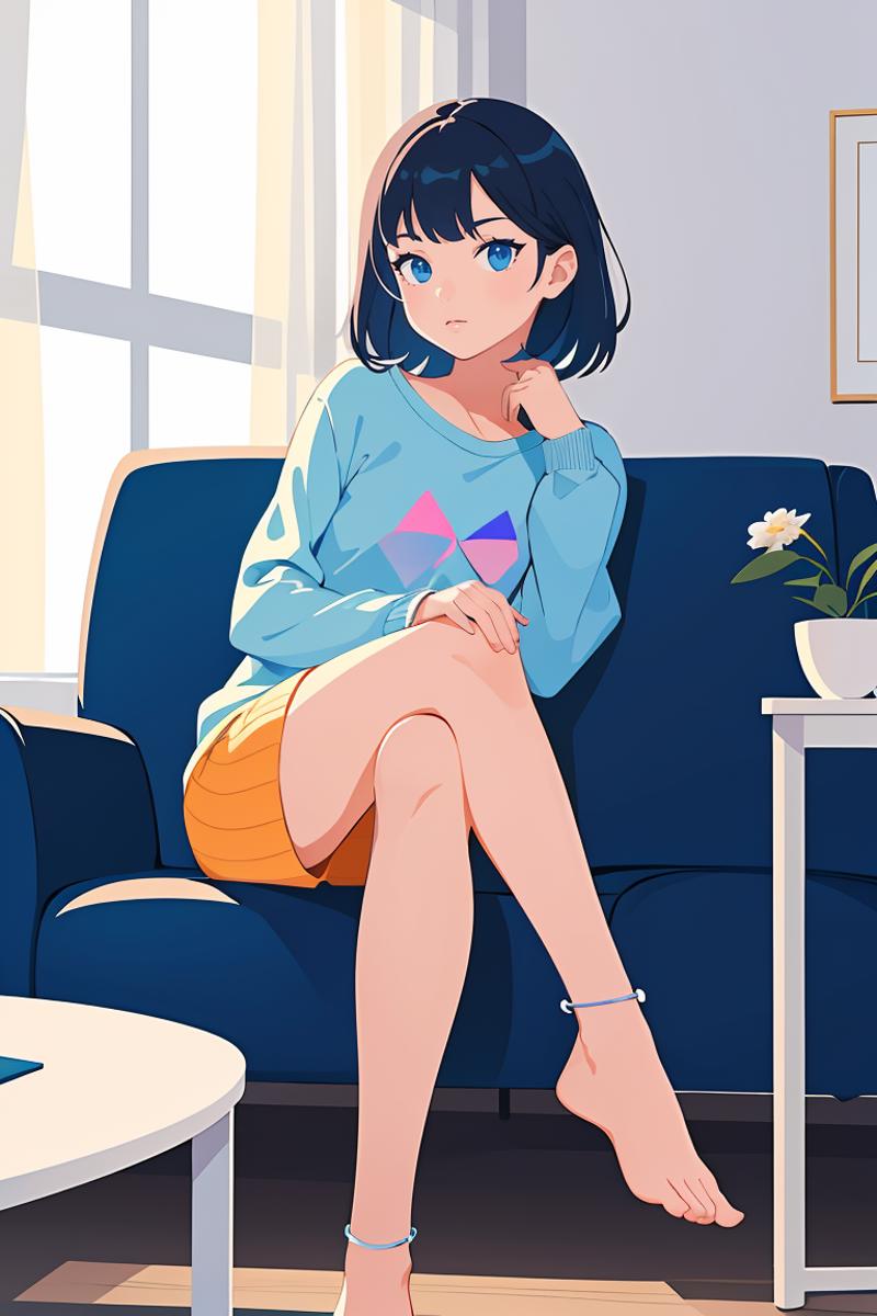 00113-353802546-flat vector art,vector illustration, Holographic,1girl,sitting on a cozy couch,crossing legs,soft light, masterpiece, best quali.png